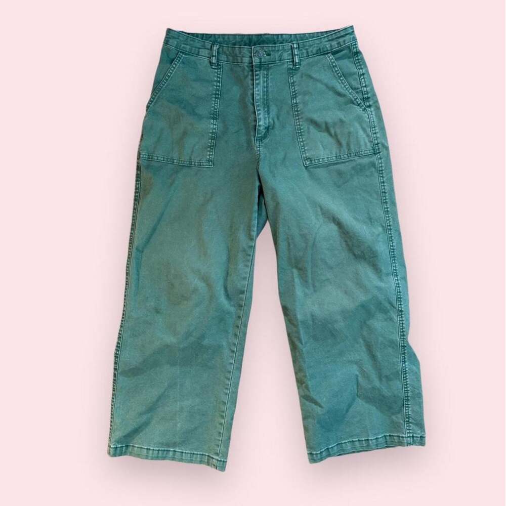 Green Garment-Dyed Straight Utility Pants - Size 30 (M)